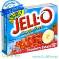JellO Galaretka Strawberry & Banana - galaretka 10kcal zero cukru, instant, smak Truskawka&Banan by Jell-O (galaretka-truskawkabanan-10kcal-zero-cukru)