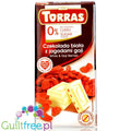 Torras White & Goji - biała czekolada z jagodami goji bez cukru by Torras (biala-czekolada-z-jagodami-goji-i-maltitolem)
