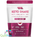 BeKeto Diet Keto Shake MCT & Collagen Wild Raspberry - shake proteinowy z MCT i kolagenem, Dzika Malina