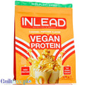 Inlead Vegan Protein Caramel Popcorn - vegan protein supplement based on 4 plant proteins with stevia