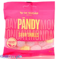 Pandy Sour Skulls - sour fiber jellies without sugar 45% less calories, raspberry and lemon