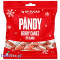 Pandy Berry Canes - żelki błonnikowe bez cukru 45% mniej kalorii, Truskawka i Wanilia