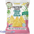 Popcrop Piramidki Sour Cream - wegańskie, bezglutenowe chipsy proteinowe, Kwaśna śmietanka by Popcrop (popcrop-piramidki-vegan-sour-cream-weganskie-bezglutenowe-chipsy-proteinowe-kwasna-smietanka)