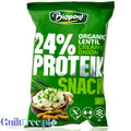 Biopont 24% Protein Snack, Lentil Creamy Onion - chrupki z soczewicy o smaku śmietankowo-cebulowym