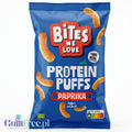 Bites We Love Protein Puffs Paprika - wegańskie organiczne chrupki z soczewicy o smaku paprykowym 20g białka