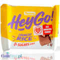 Torras Hey Go! Crunchy Rice - bezglutenowa mleczna czekolada bez cukru z chrupiącymi chrupkami ryżowymi