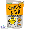 Chick & Go Cheese – suszony kurczak o smaku serowym, jerky drobiowe mięsna przekąska by Chick & Go (chickgo-suszony-kurczak-o-smaku-serowym-30-g)
