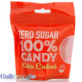 Opakowanie Guiltfree Future Candy Cola Cubes, czerwona torebka z landrynkami bez cukru o smaku coli