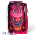 Guiltfree Monty Bojangles Choccy Scoffy Pink Persian: luksusowe trufle czekoladowe w ozdobnej różowej puszce z kotem.