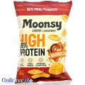 Opakowanie Guiltfree Moonsy chipsy z soczewicy o smaku barbecue z 26% zawartością białka i 50% mniejszą ilością tłuszczu