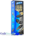 Guiltfree Oreo Thin Crisp z czarnym sezamem w niebieskim opakowaniu, cienkie kakaowe ciastka o obniżonej zawartości cukru