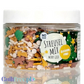 Guiltfree NO SUGAR SUGAR Streuselmix Merry Gold w przezroczystym słoiczku z bożonarodzeniowymi kształtami bez cukru