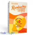 Opakowanie Guiltfree TEAZEN Kombucha o smaku mango i guawy, niskokaloryczny napój w proszku z prebiotykami.