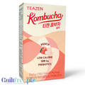 Opakowanie Guiltfree TEAZEN Kombucha Peach, koreański napój instant o smaku brzoskwiniowym z prebiotykami