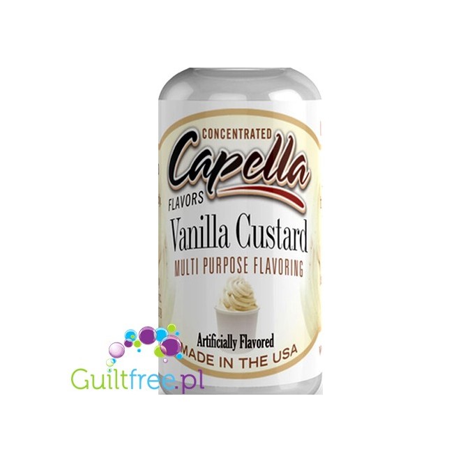 Capella Flavors Vanilla Custard Flavor Concentrate - Concentrated flavored food without sugar and fatty: vanilla cream
