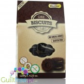 Ore biscuits - Ore biscuits without added sugar, contain sweeteners  Net Weight: 120g  Ingredients: 65% short cake {corn flour, 