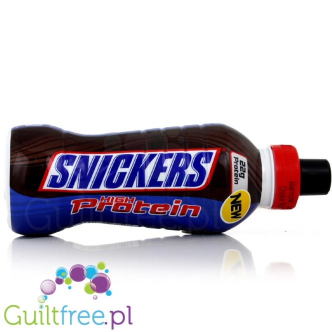 Snickers Protein Drink; chocolate and peanut flavor milk protein drink