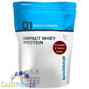 MyProtein Impact Whey Chocolate & Peanut Butter 1KG - Czekolada & Masło Orzechowe, odżywka proteinowa WPC