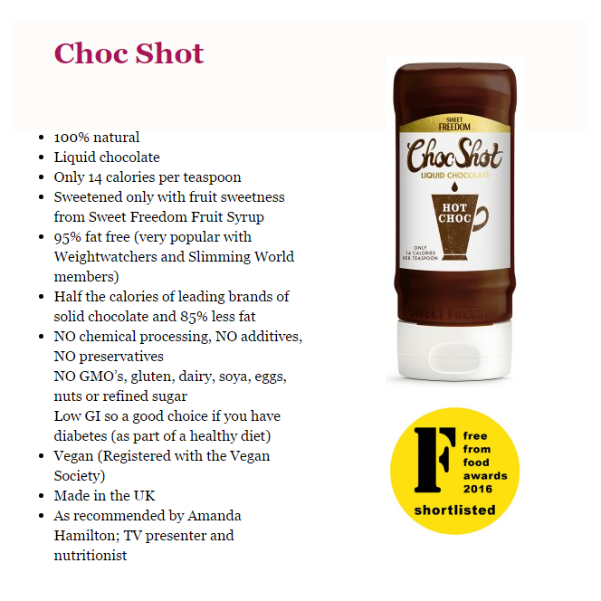Sweet Freedom Choc Shot Liquid Chocolate - A chocolate sauce based on cocoa fruit extracts