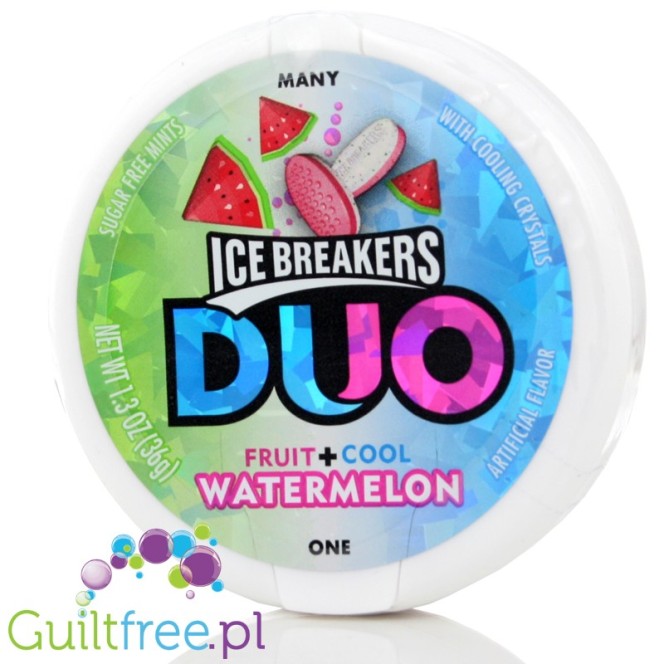 Ice Breakers Duo Watermelon sugar free mints with cooling crystals
