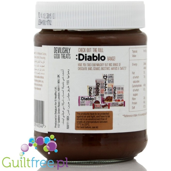 Diablo no sugar added - Chocolate-nutty cream without sugar