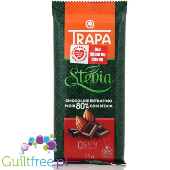 Trapa dark chocolate without sugar 80% cocoa