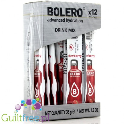 Bolero Instant Fruit Flavored Drink with sweeteners, Strawberry - Mix powder for preparing a strawberry flavored drink with swee