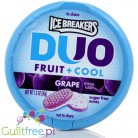 Ice Breakers Duo Grape sugar free mints with cooling crystals - low-calorie*, grape-mint powdered candies, without sugar, contai