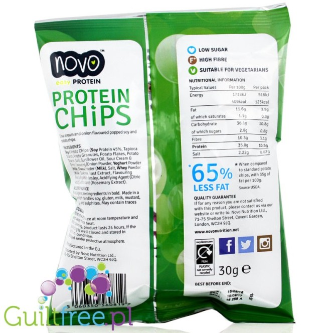 Novo Protein Chips Sour Cream & Onion 