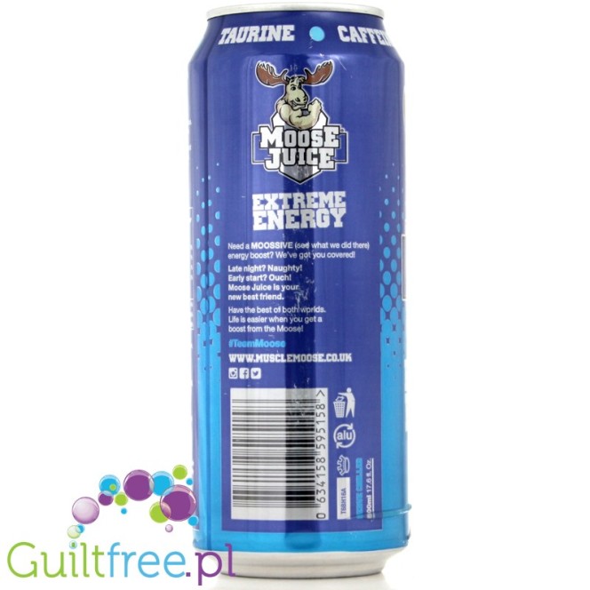Green Raspberry flavor carbonated energy drink with BCAA and B vitamins