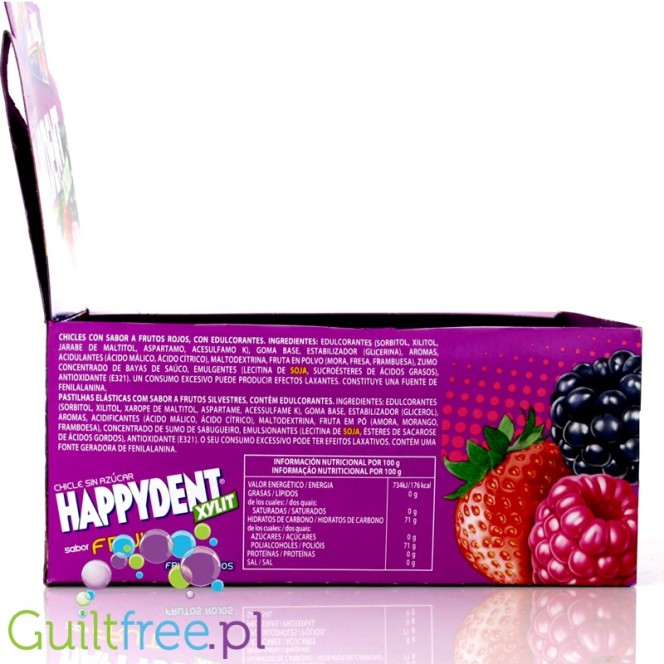 Happiness Xylit - sugar-free chewing gum flavored with forest fruits