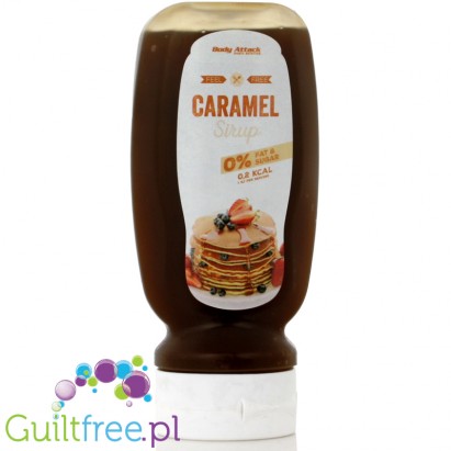 Body Attack Caramel Sirup - Caramel-sweet dessert sugar syrup, contains sweeteners