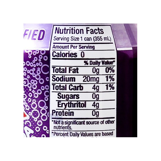 Zevia Grape - 100% naturalna oranżada bez kalorii ze stewią i erytrytolem