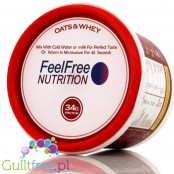 Feel Free Nutriton Protein Porridge Oats & Whey Strawberry Gourmet - Strawberry-flavored high-protein porridge