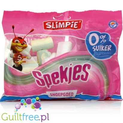 Slimpie Spekkies suikervrije spekjes - foam type marshmallow sugar, sugar-containing sweeteners
