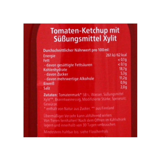 Xucker Ketchup bez cukru, z ksylitolem