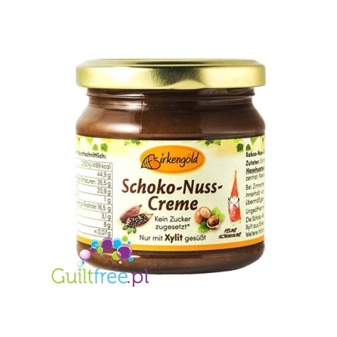 Birkengold vegan walnut-chocolate cream with no added sugar