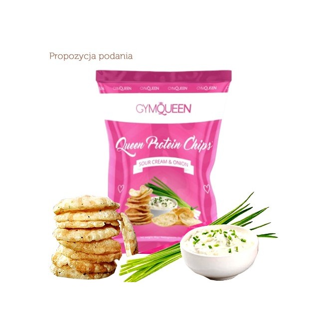 GymQueen Protein Chips Sour Cream & Onion 