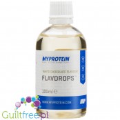 MyProtein Flavdrops liquid white chocolate flavored with sweeteners - liquid white chocolate flavor with sweetener