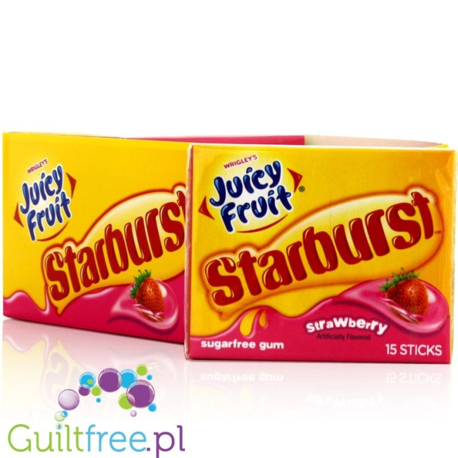 Starburst Juicy Fruit Strawberry sugar free chewing gum