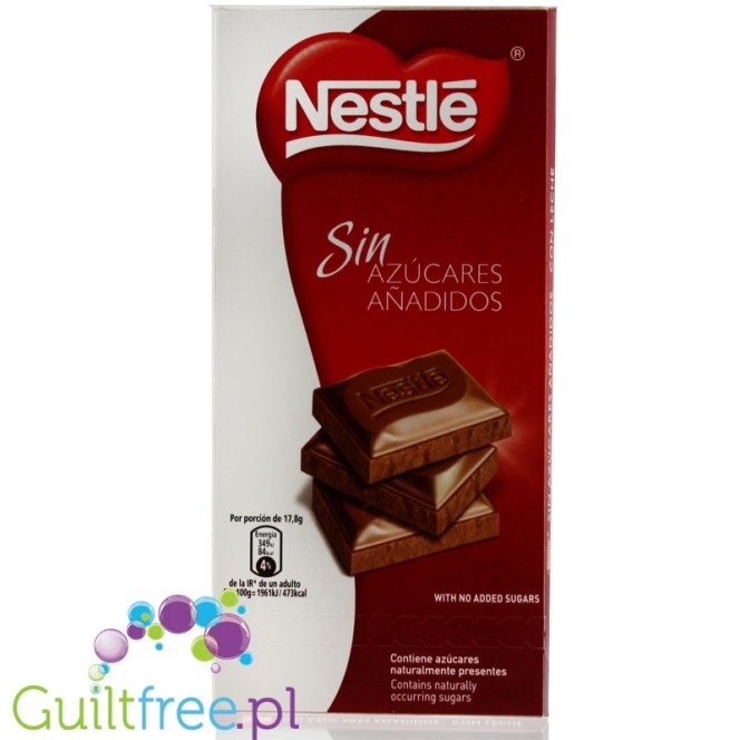 Nestle milk chocolate with no added sugar