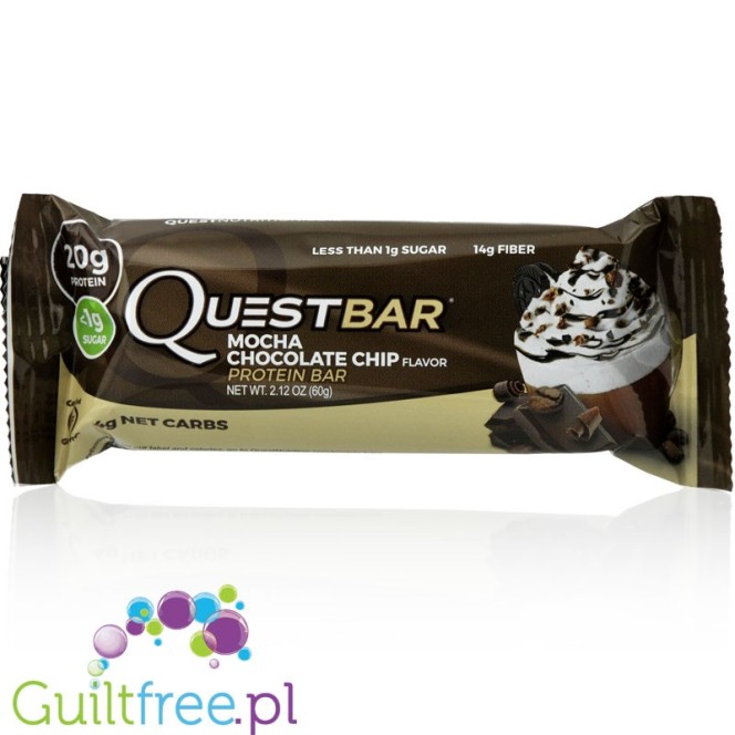 Quest Protein Bar Mocha Chocolate Chip Flavor