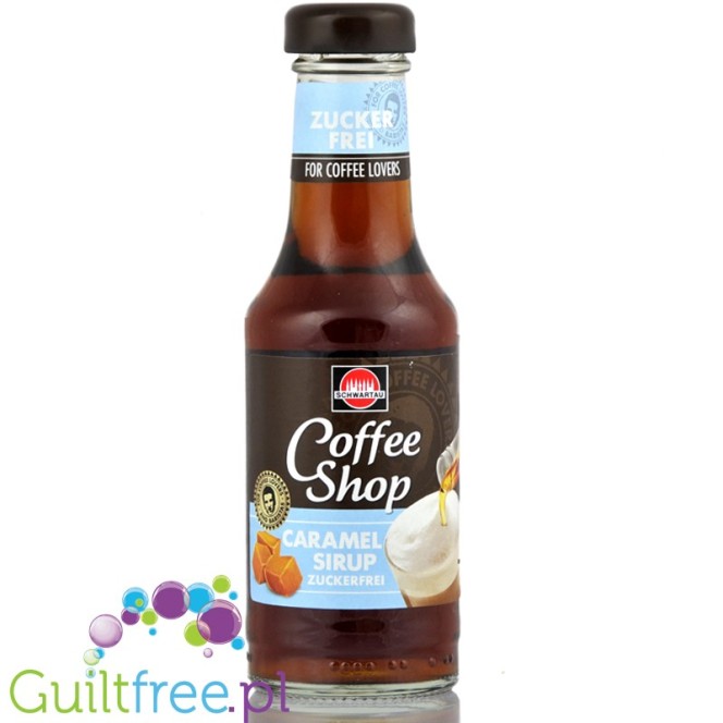 Schwartau Coffee Shop Caramel Sirup - Caramelised coffee syrup, sugar free, contains sweetener