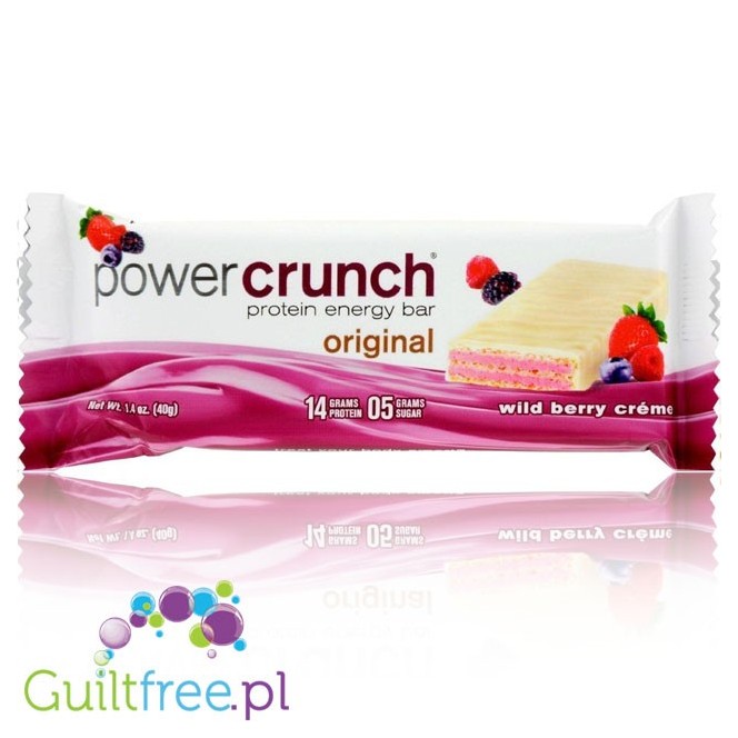 Power Crunch Owoce Leśne pudełko 12 batonów - proteinowy baton ze stewią