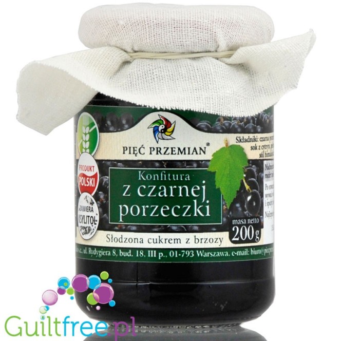 Pięć Przemian- blackcurrant jam with xylitol, no sugar