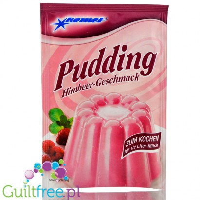 Komet, sugar free and sweetners free Raspberry pudding