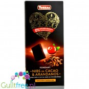Torras Zero - ciemna czekolada bez cukru z ziarnami kakao i żurawinami