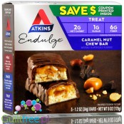Atkins Endulge Caramel Nut Chew PUDEŁKO - baton orzechowo-karmelowy w czekoladzie, niskie IG, 2g węglowodanów