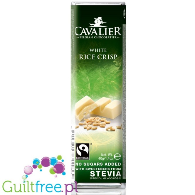 Cavalier rice crisps white chocolate with stevia