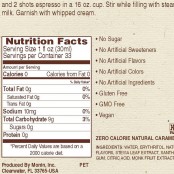 Monin Zero Calorie Natural Flavoring, Caramel syrup